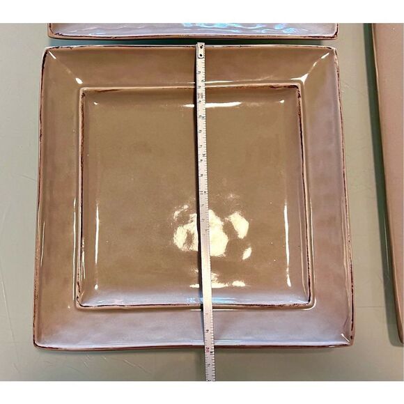 Pier 1 Martillo Fog Square 2 Dinner Plate & 2 Salad Plates NOS Set of 4 Disconti - Picture 7 of 10